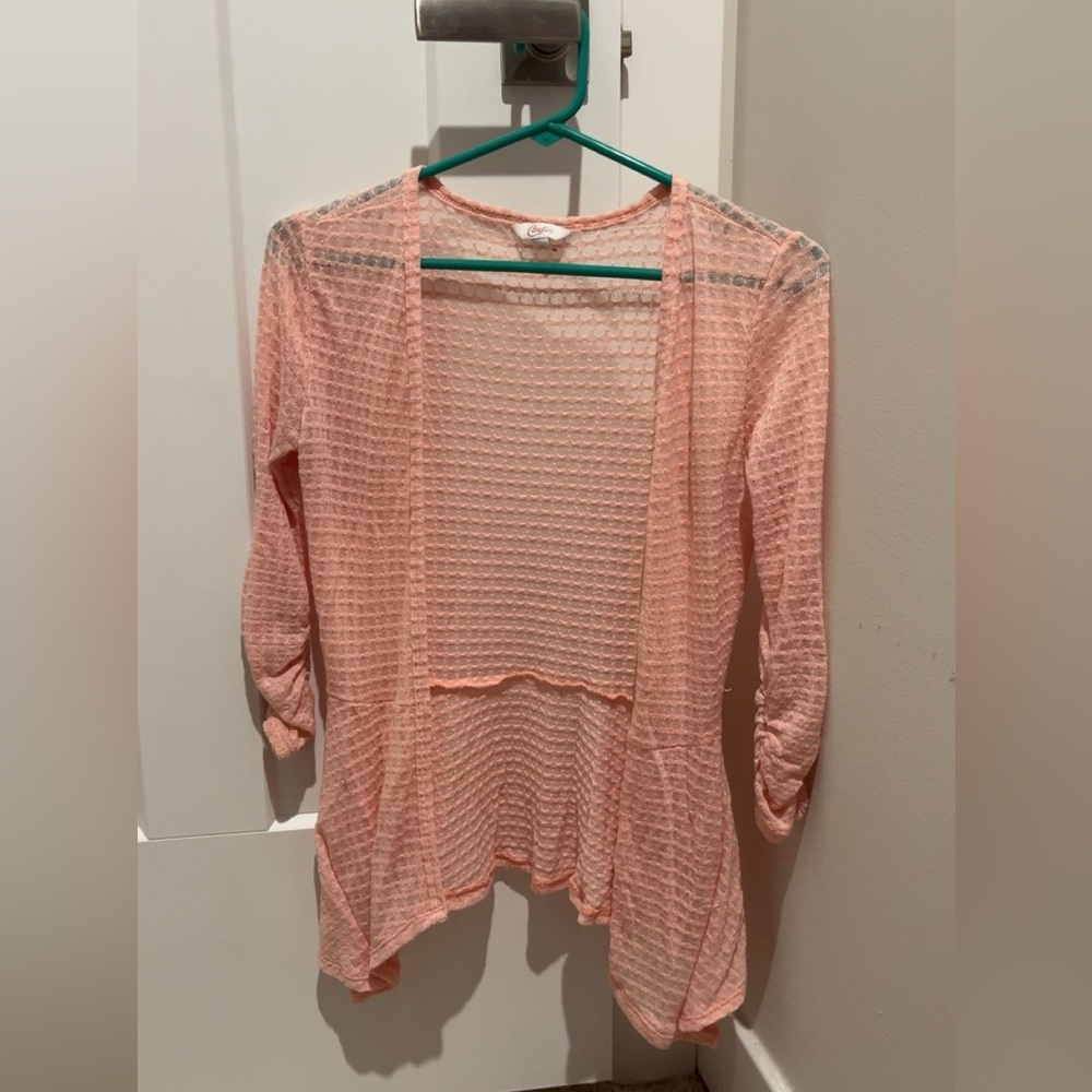 Candie's Pastel Pink Lightweight Cardigan Shrug